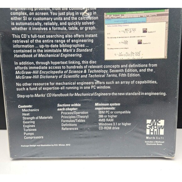 Marks' Electronic Handbook for Mechanical Engineers CD-ROM 1995 NEW Sealed HTF - Picture 12 of 12